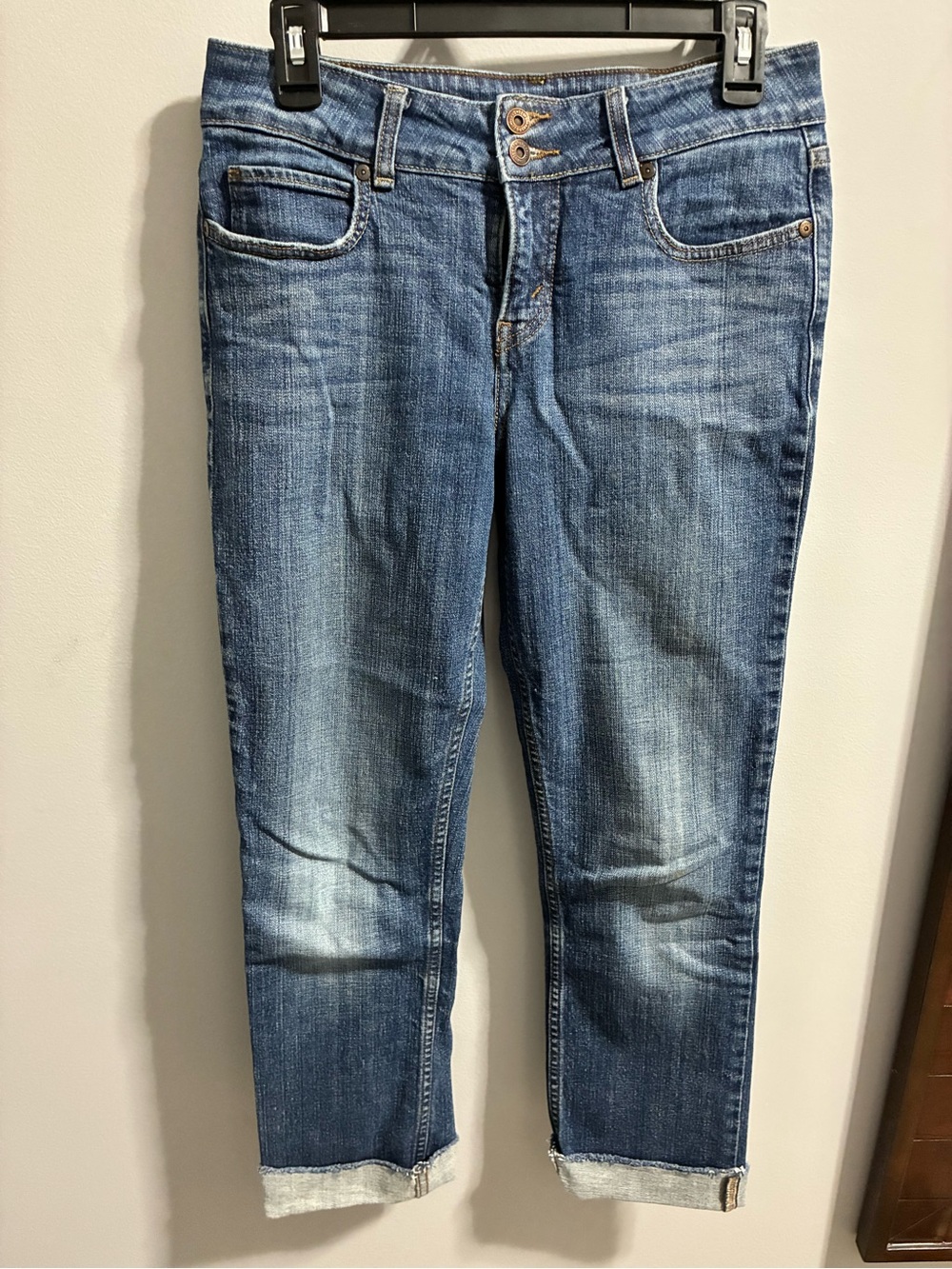 Levi's Women's Cropped Faded Blue Denim Jeans